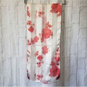 VINTAGE Sheer Floral Scarf